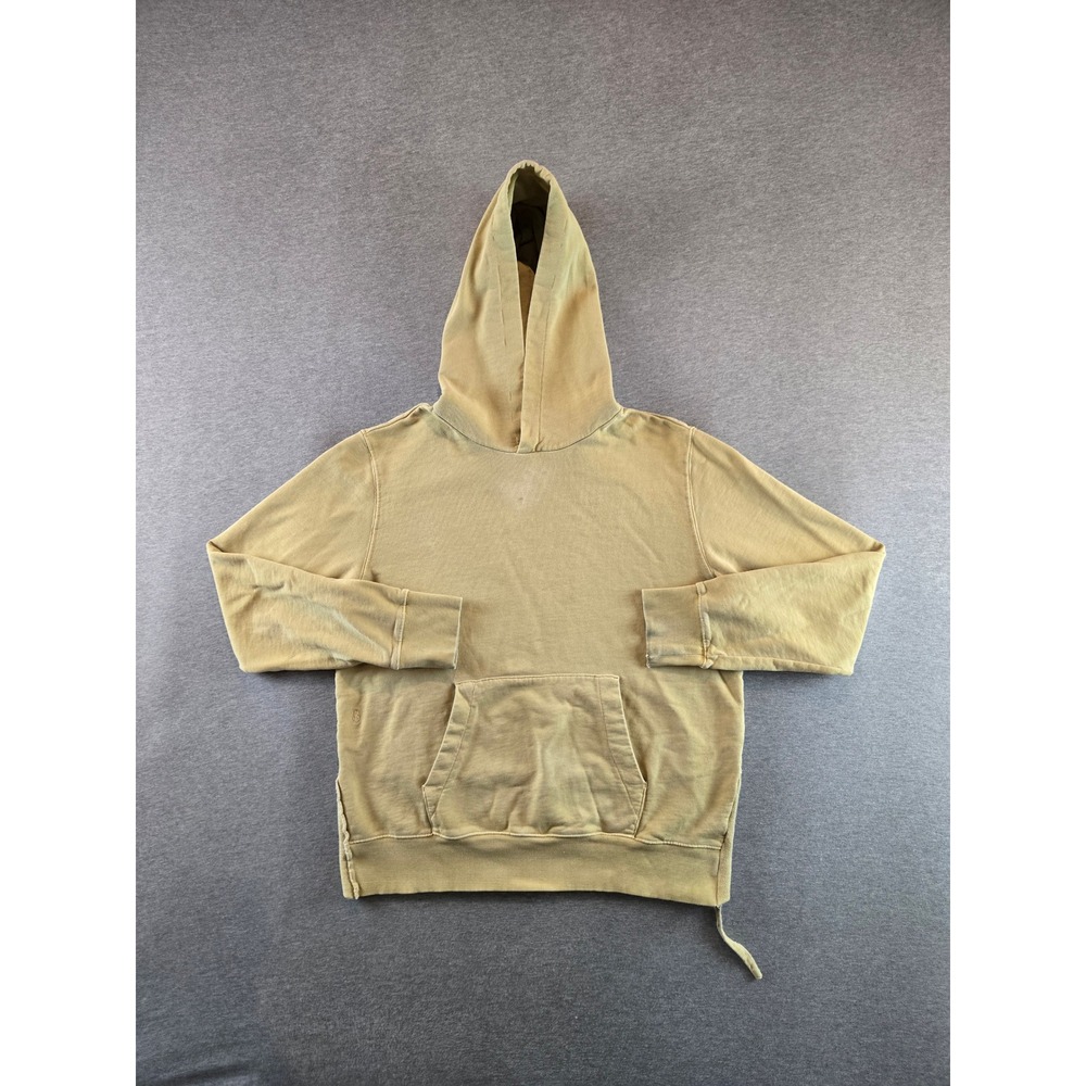 Ksubi Life Machine Hoodie Mens XL Yellow French Terry Cross Logo Streetwear